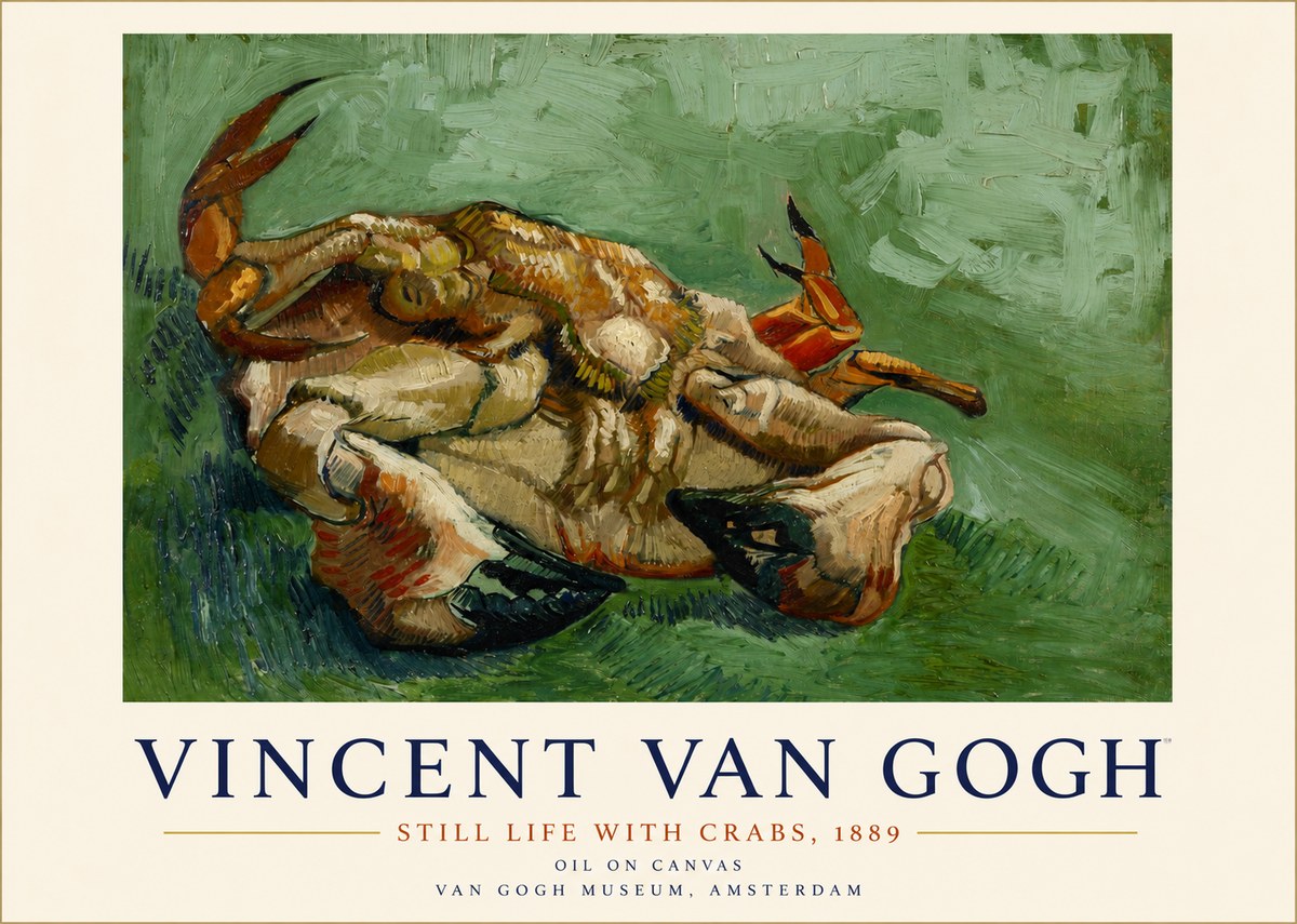 Van Gogh Still Life with Crabs No3 - Poszter