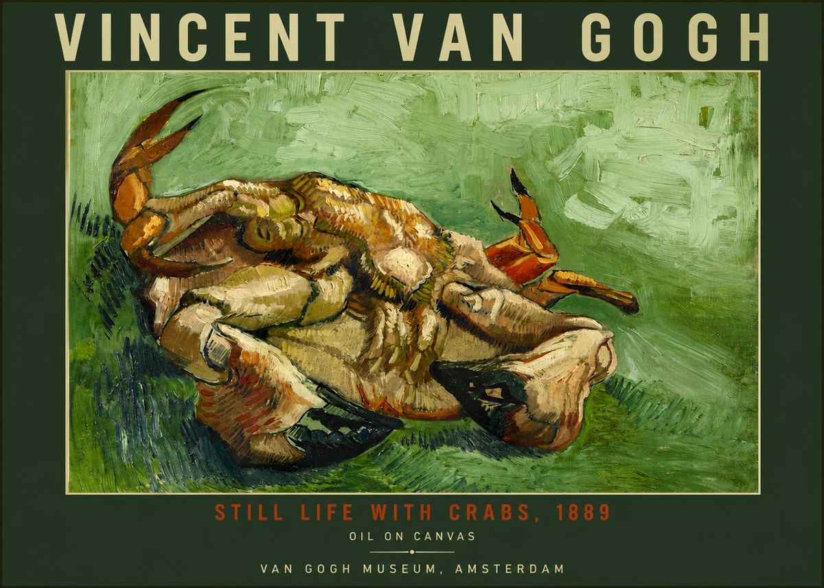 Van Gogh Still Life with Crabs No4 - Poszter