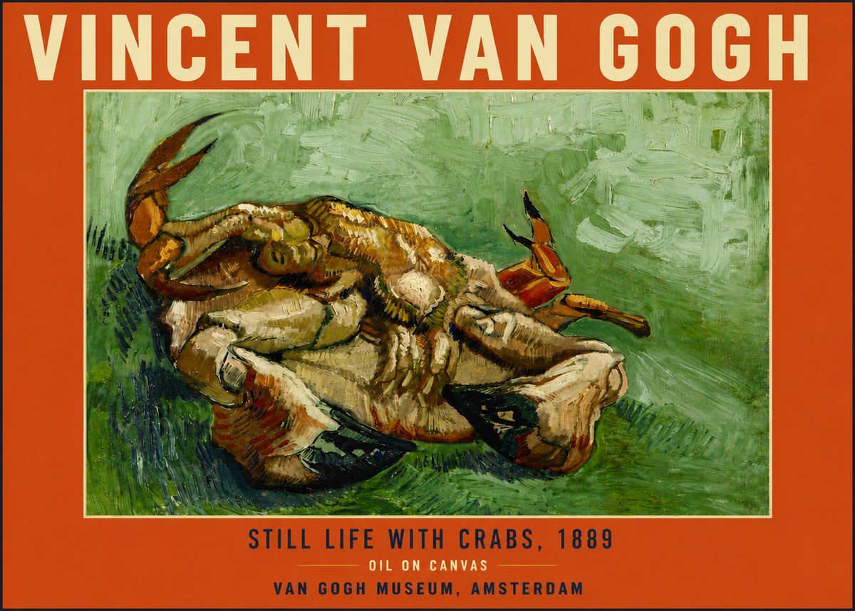 Van Gogh Still Life with Crabs No6 - Poszter