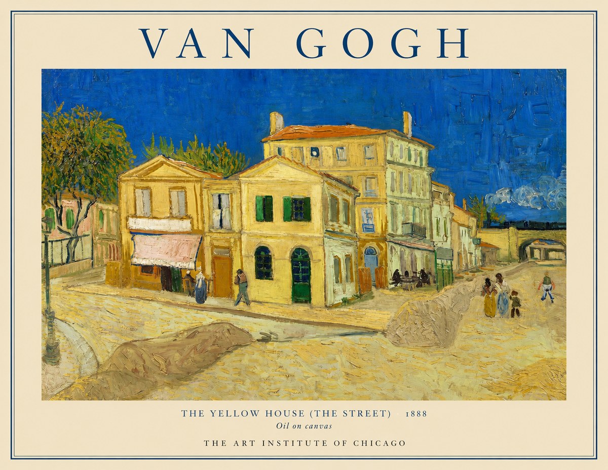 Van Gogh The Yellow House (the Street) No1 - Poszter