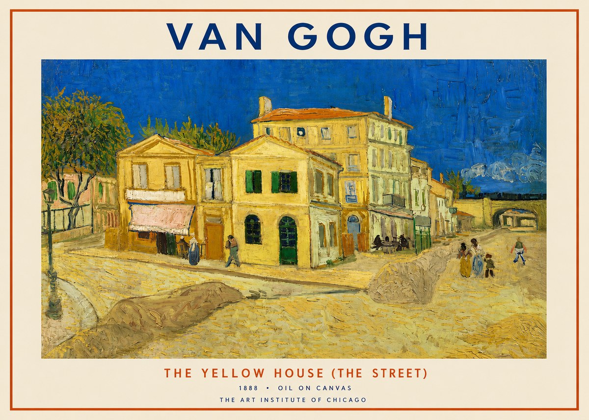 Van Gogh The Yellow House (the Street) No2 - Poszter