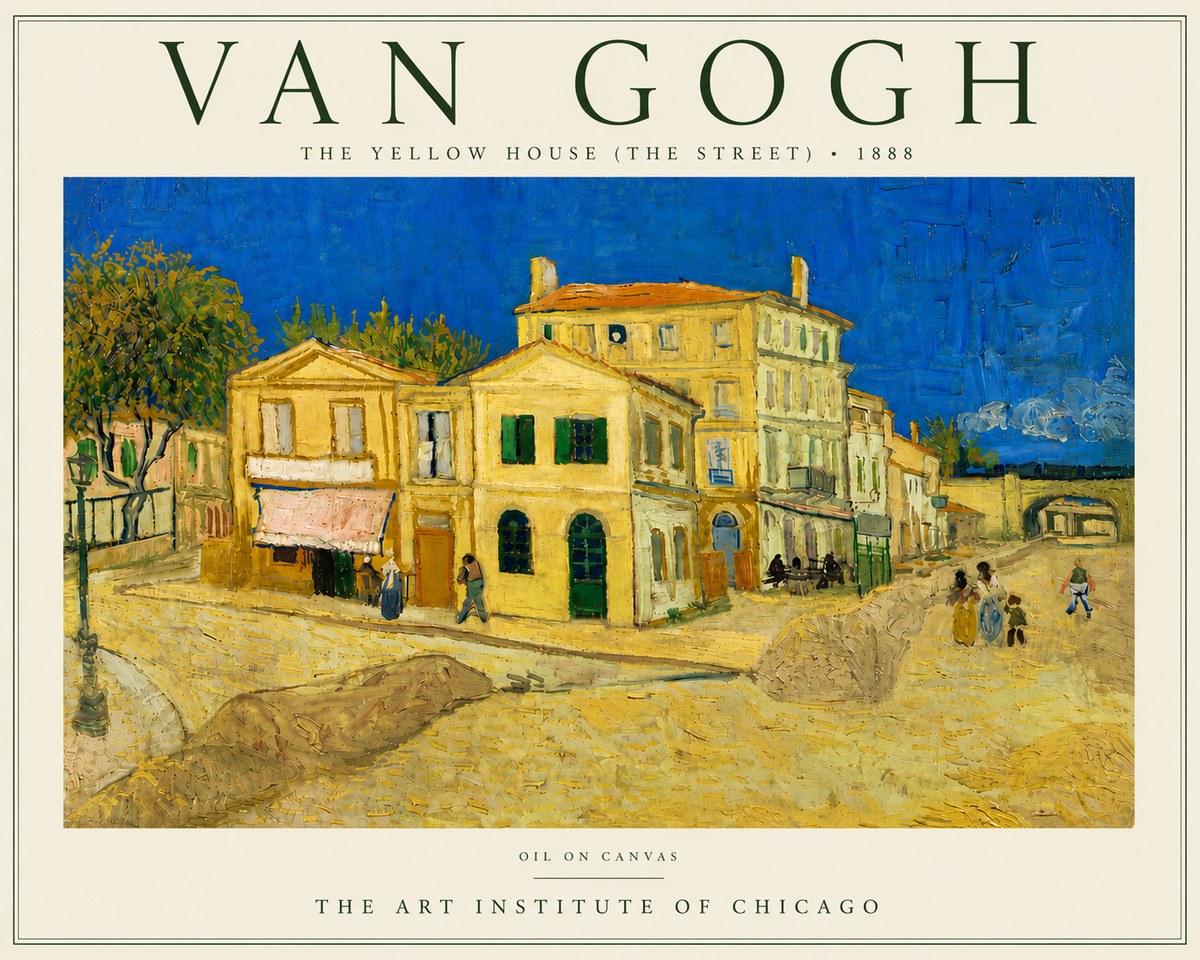 Van Gogh The Yellow House (the Street) No6 - Poszter
