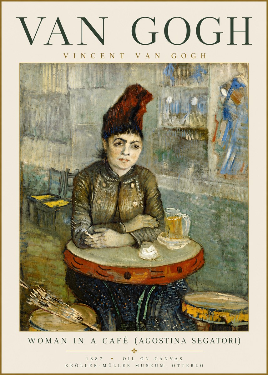 Van Gogh Woman in a Café (Agostina Segatori) No5 - Poszter
