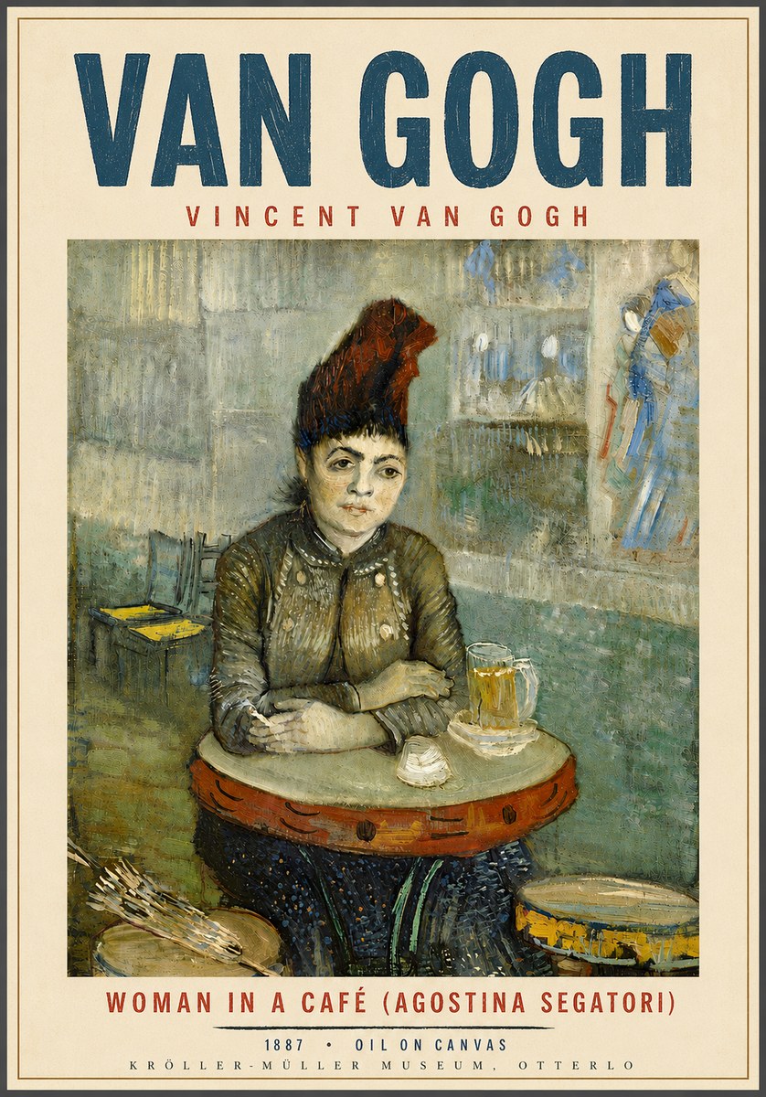 Van Gogh Woman in a Café (Agostina Segatori) No6 - Poszter