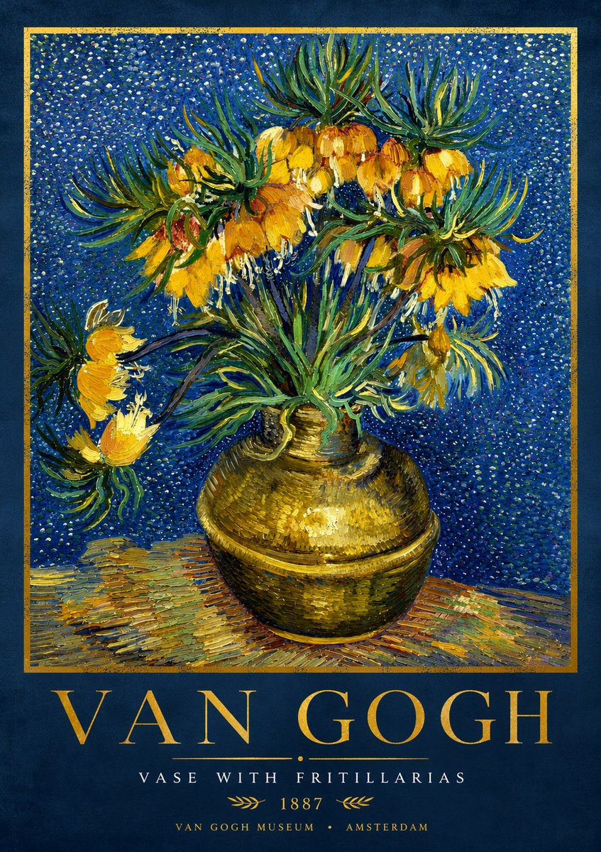 Van Gogh Vase with Fritillarias No2 - Poszter