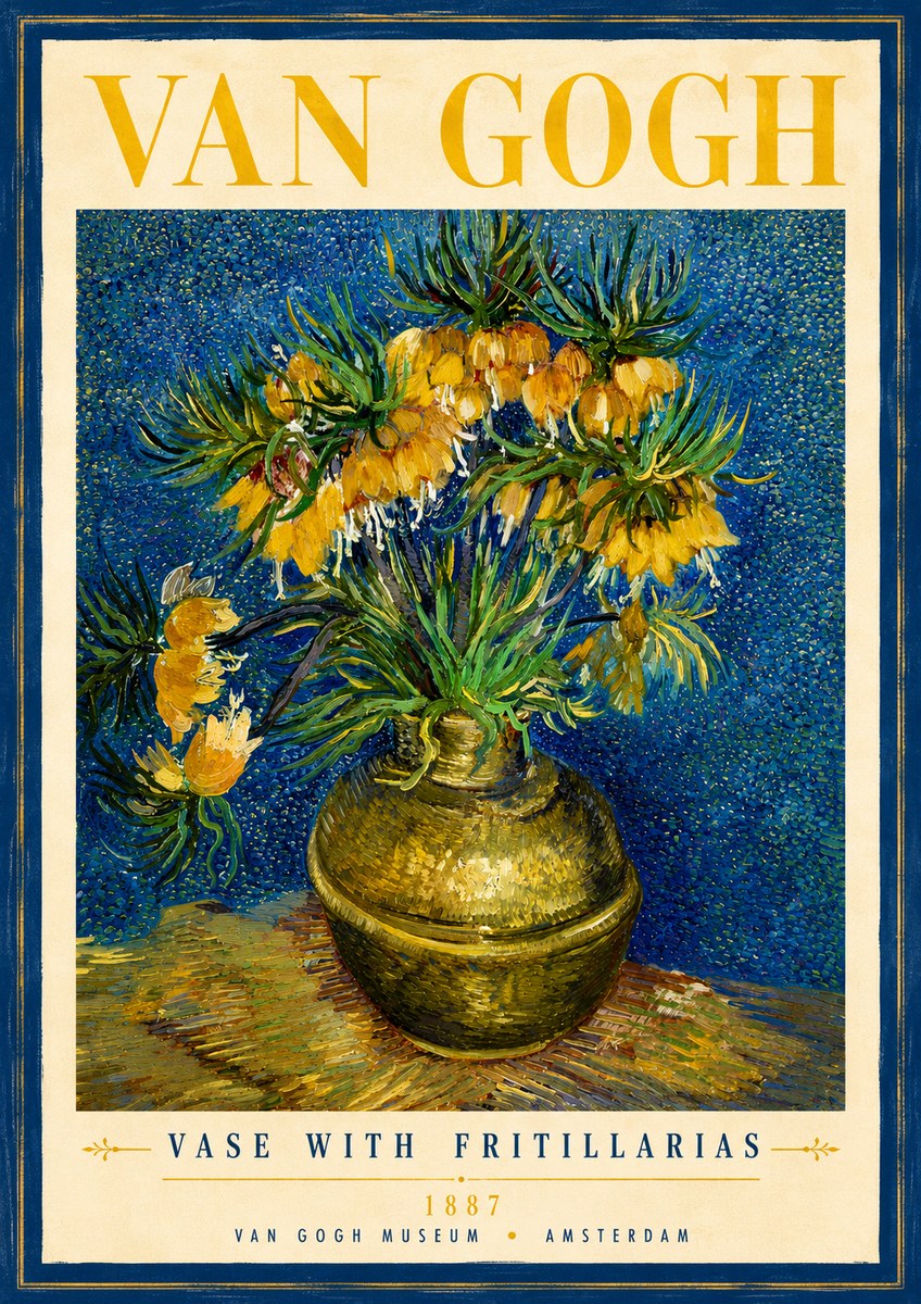 Van Gogh Vase with Fritillarias No3 - Poszter