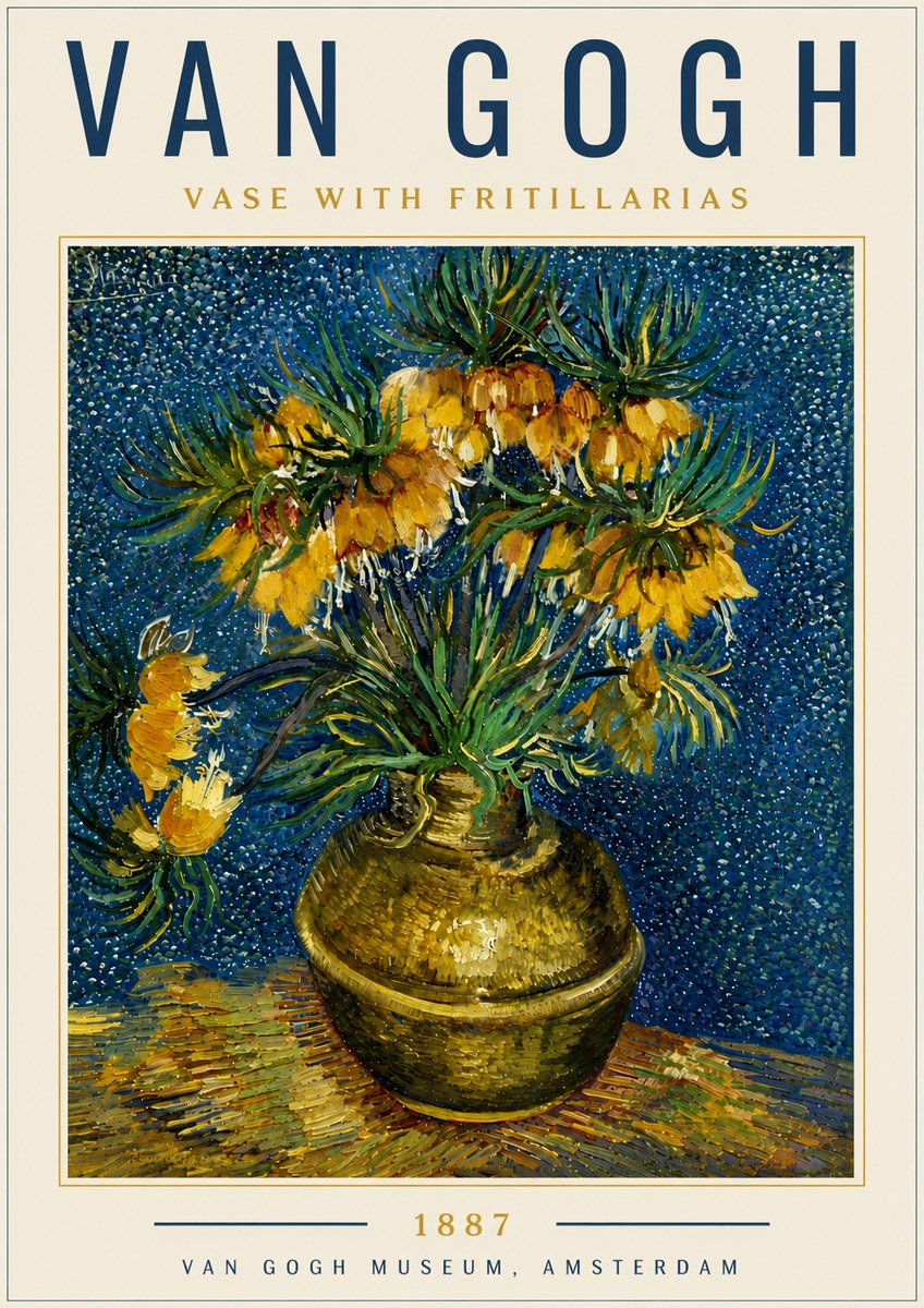 Van Gogh Vase with Fritillarias No6 - Poszter