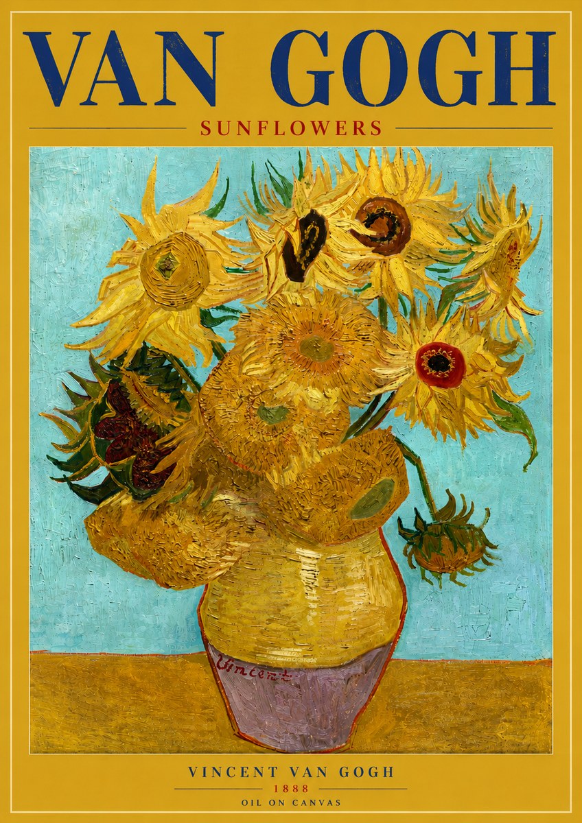Van Gogh Sunflowers I No6 - Poszter