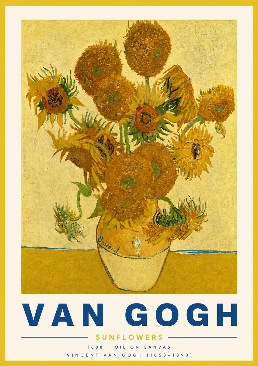 Van Gogh Sunflowers II No3 - Poszter