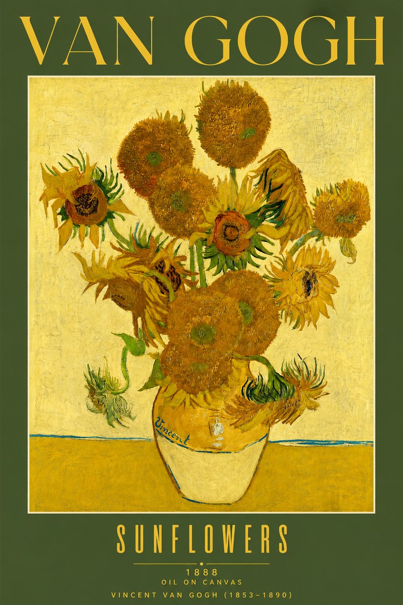 Van Gogh Sunflowers II No5 - Poszter