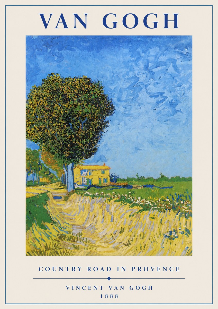 Van Gogh Country Road in Provence II No1 - Poszter