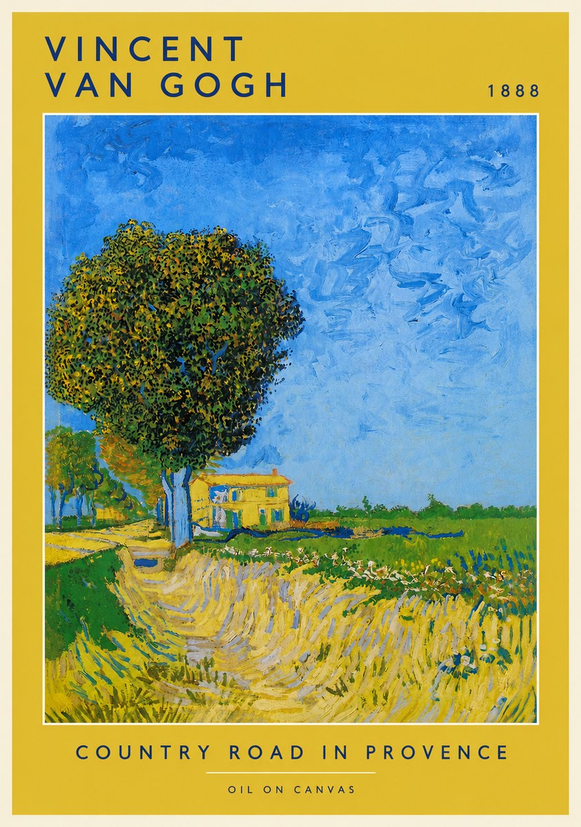 Van Gogh Country Road in Provence II No2 - Poszter