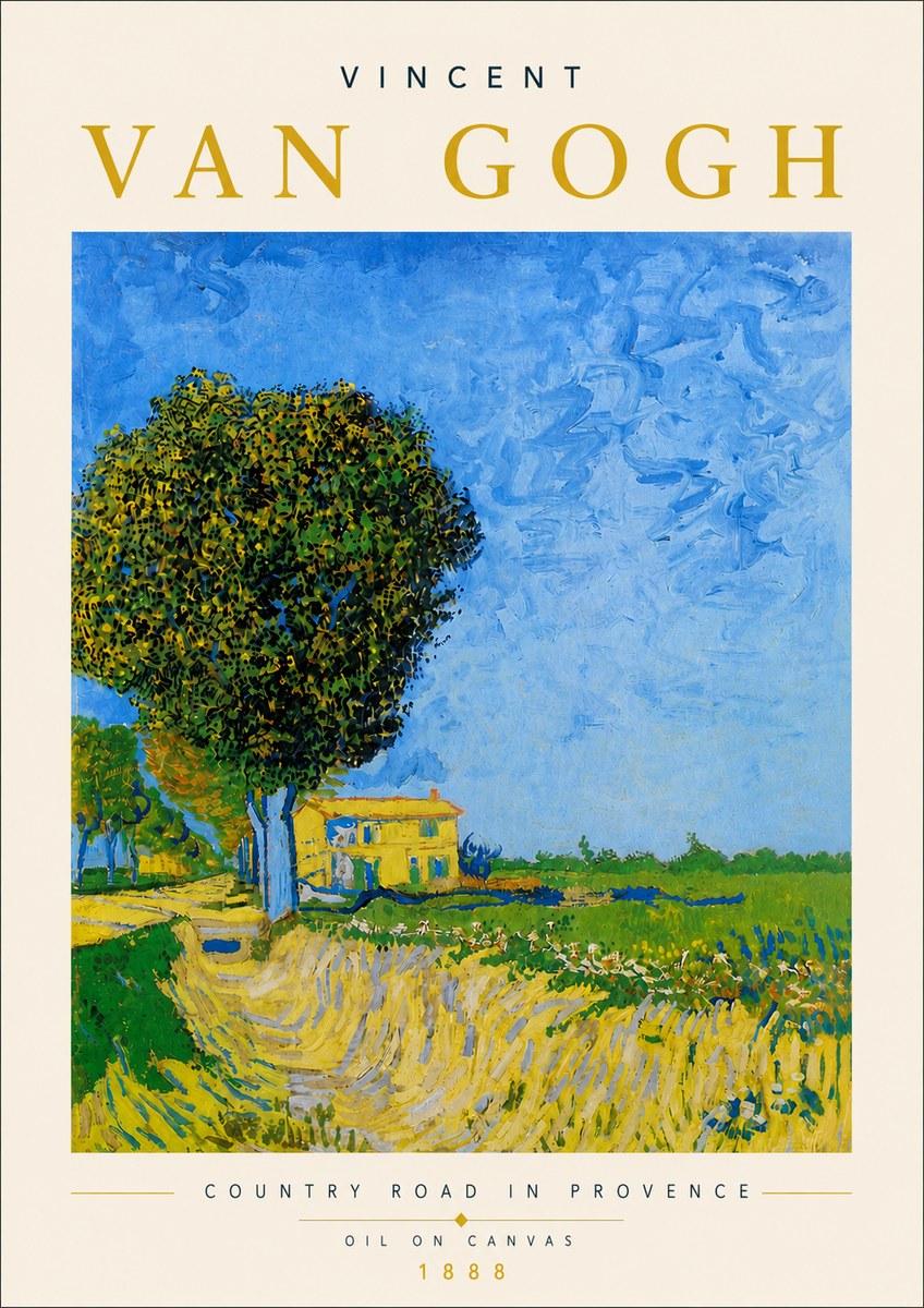 Van Gogh Country Road in Provence II No5 - Poszter