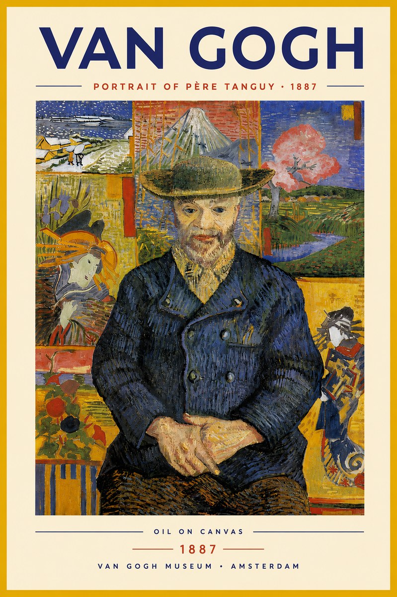 Van Gogh Portrait of Père Tanguy I No5 - Poszter