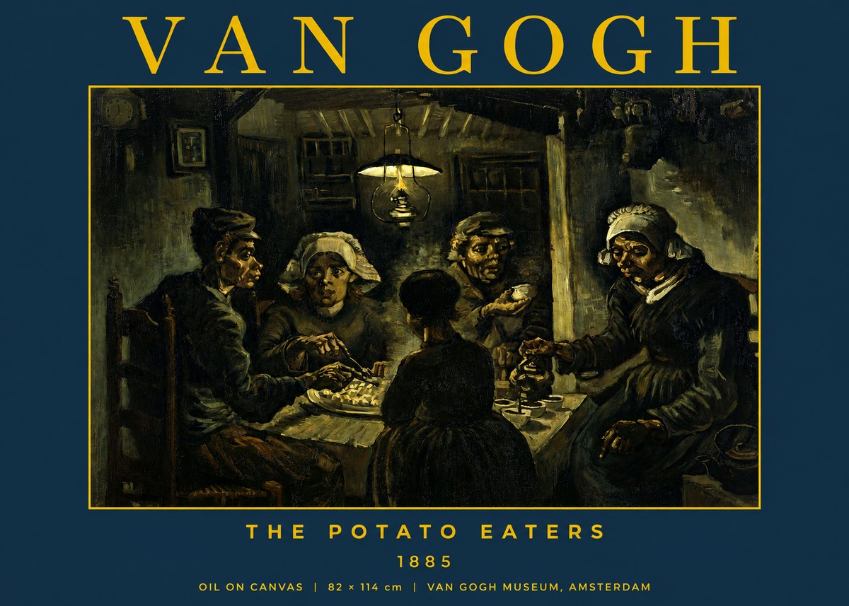Van Gogh The Potato Eaters II No2 - Poszter
