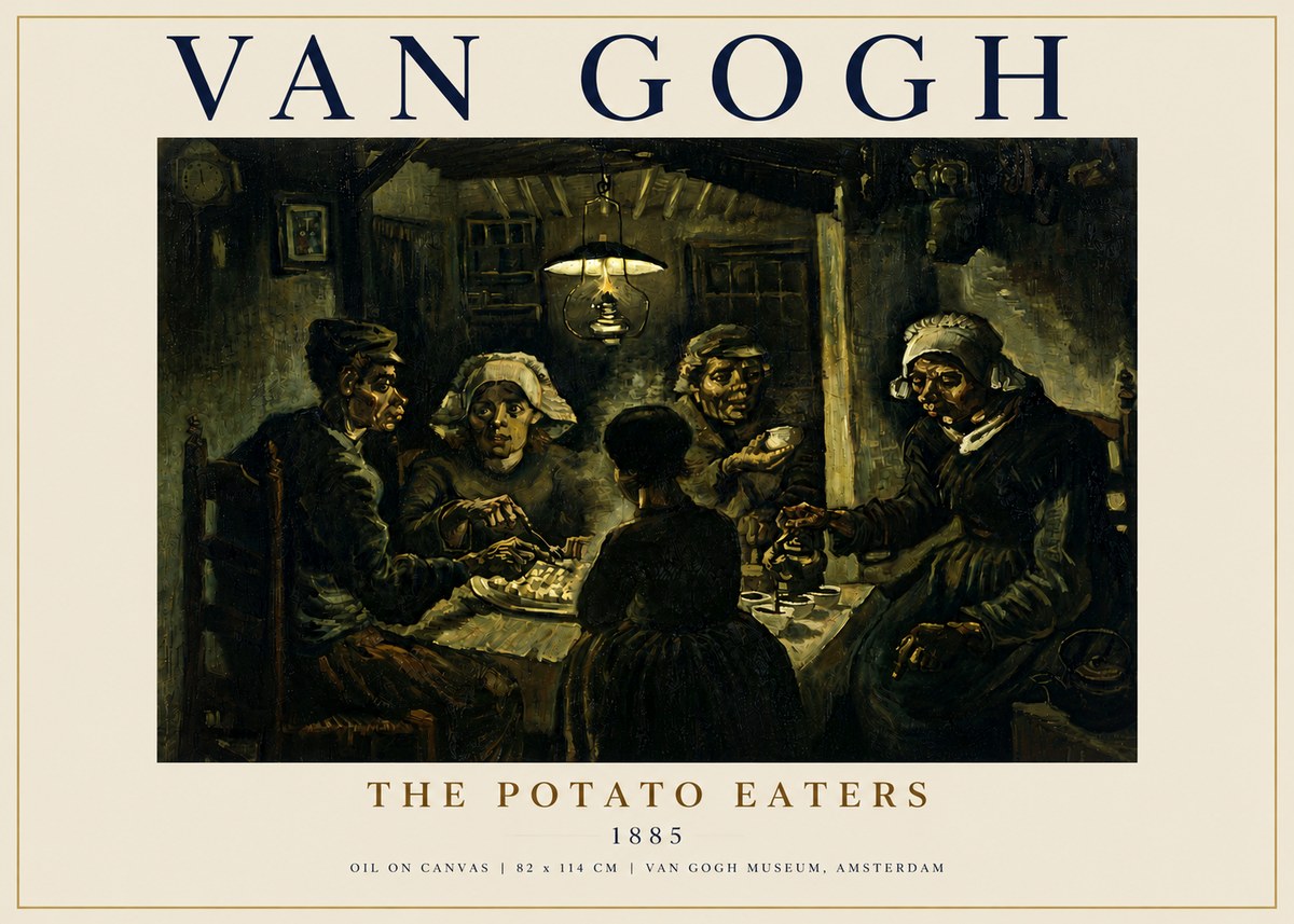Van Gogh The Potato Eaters II No5 - Poszter