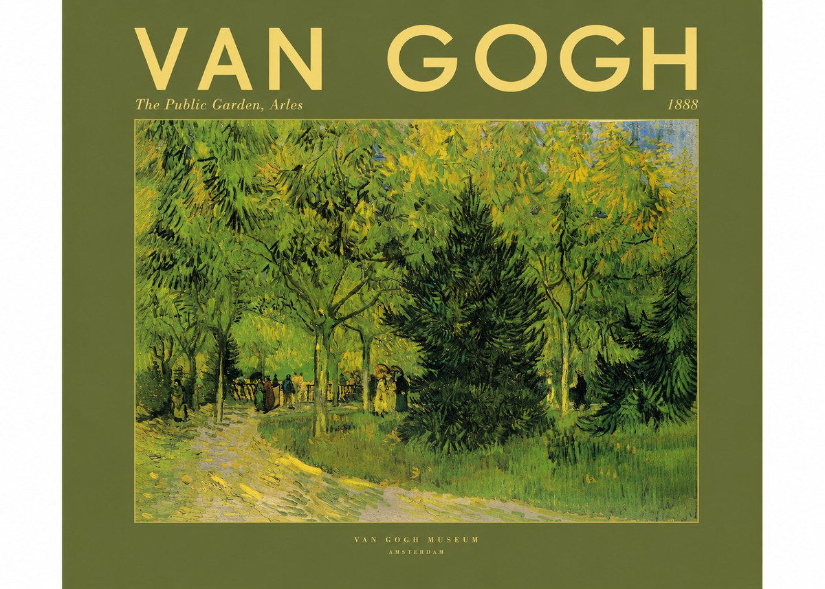 Van Gogh The Public Garden, Arles No2 - Poszter