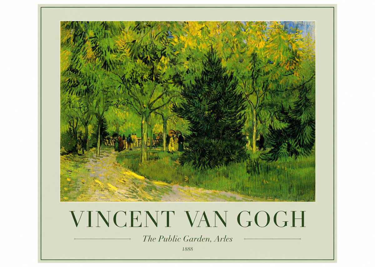 Van Gogh The Public Garden, Arles No3 - Poszter