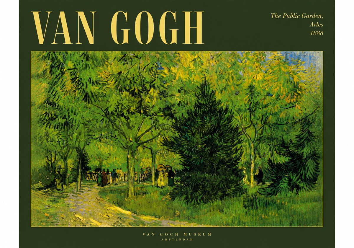 Van Gogh The Public Garden, Arles No5 - Poszter