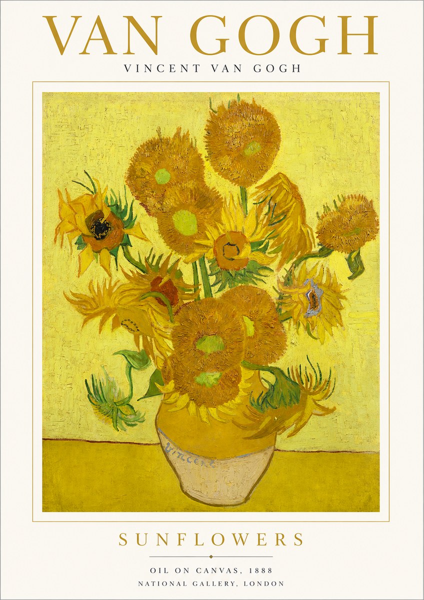 Van Gogh Sunflowers III No1 - Poszter