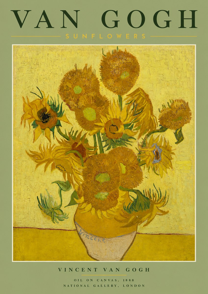 Van Gogh Sunflowers III No2 - Poszter