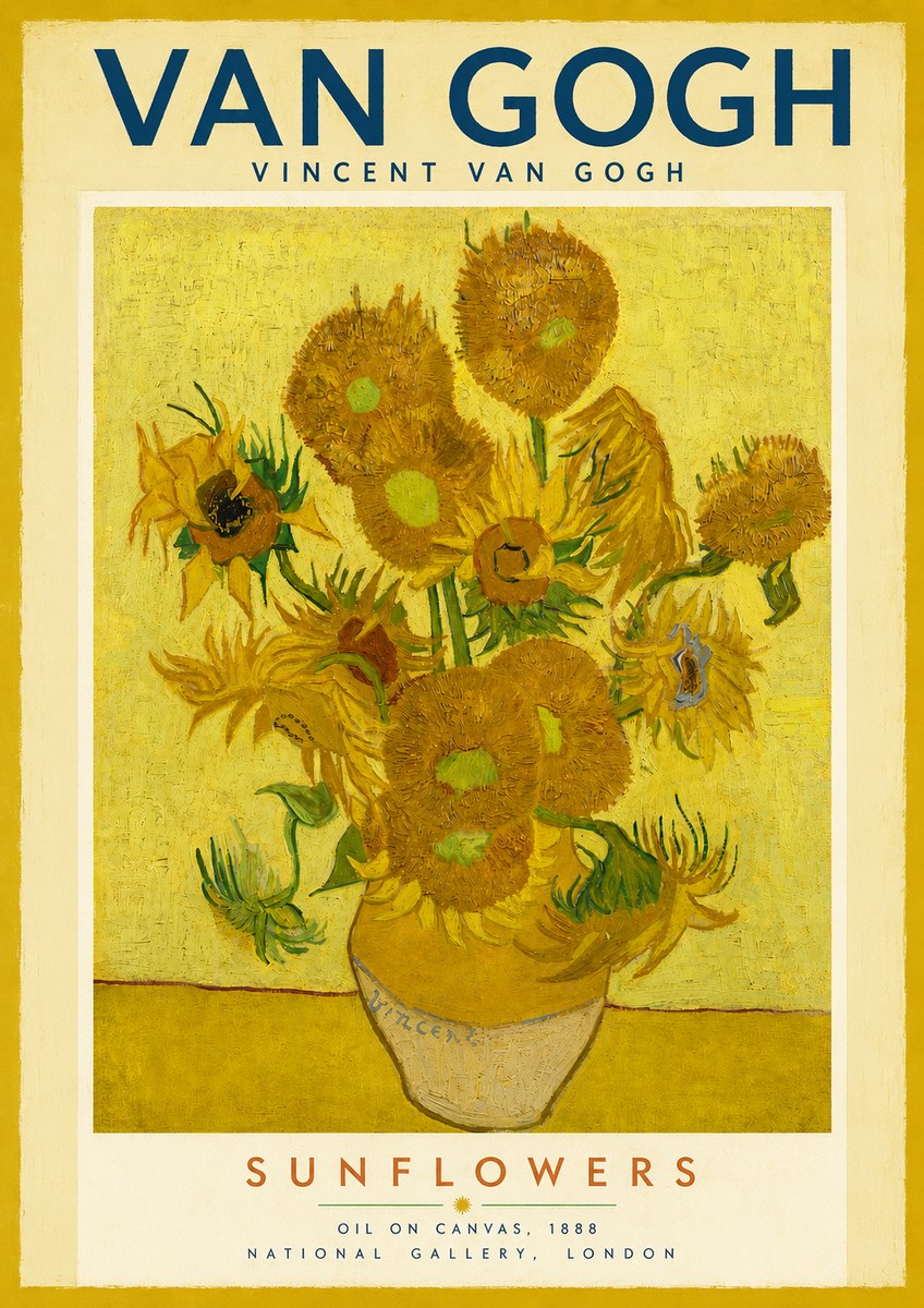 Van Gogh Sunflowers III No4 - Poszter