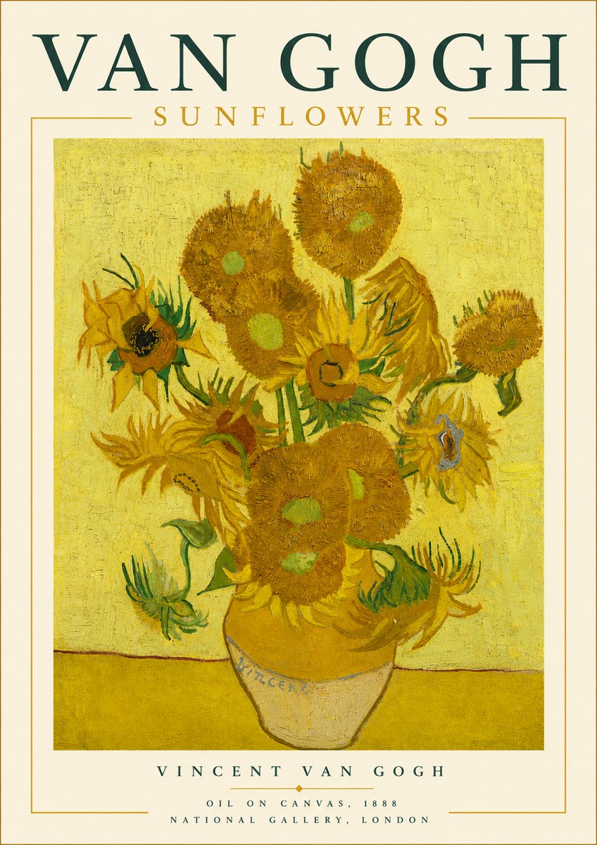 Van Gogh Sunflowers III No5 - Poszter