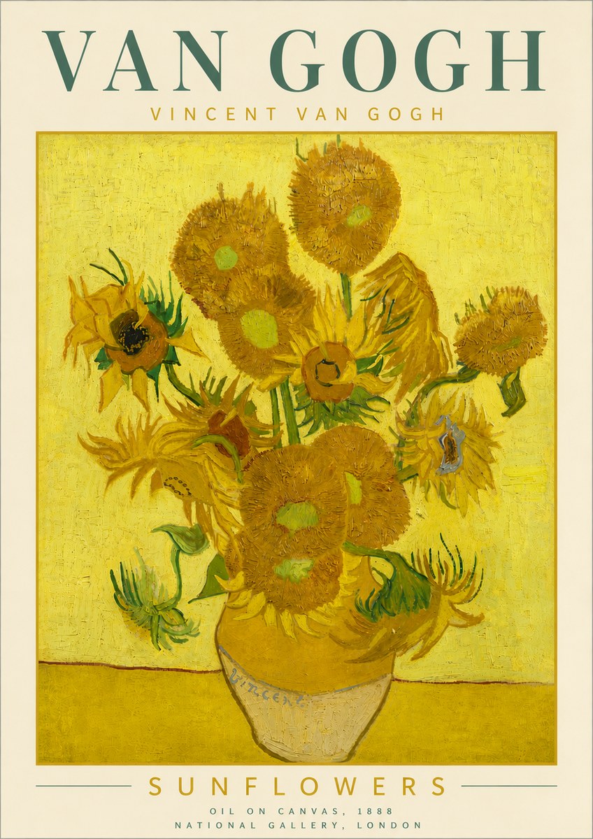 Van Gogh Sunflowers III No6 - Poszter
