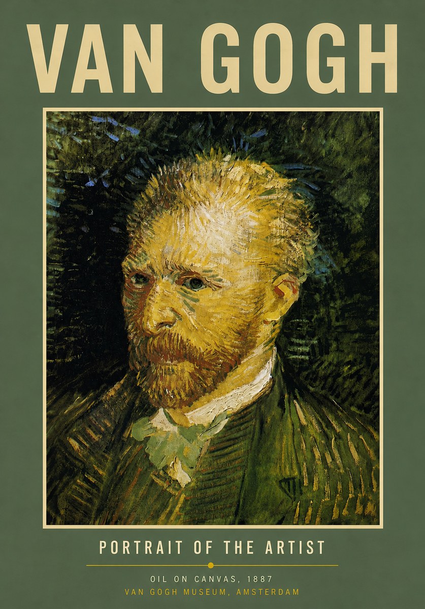 Van Gogh Portrait of the Artist III No5 - Poszter