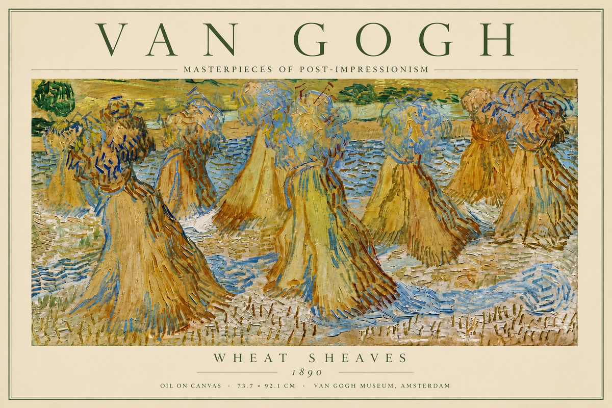 Van Gogh Wheat Sheaves No4 - Poszter