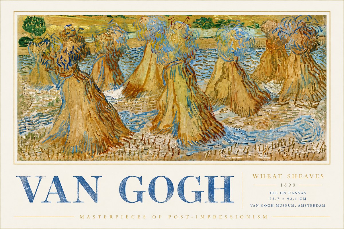 Van Gogh Wheat Sheaves No6 - Poszter