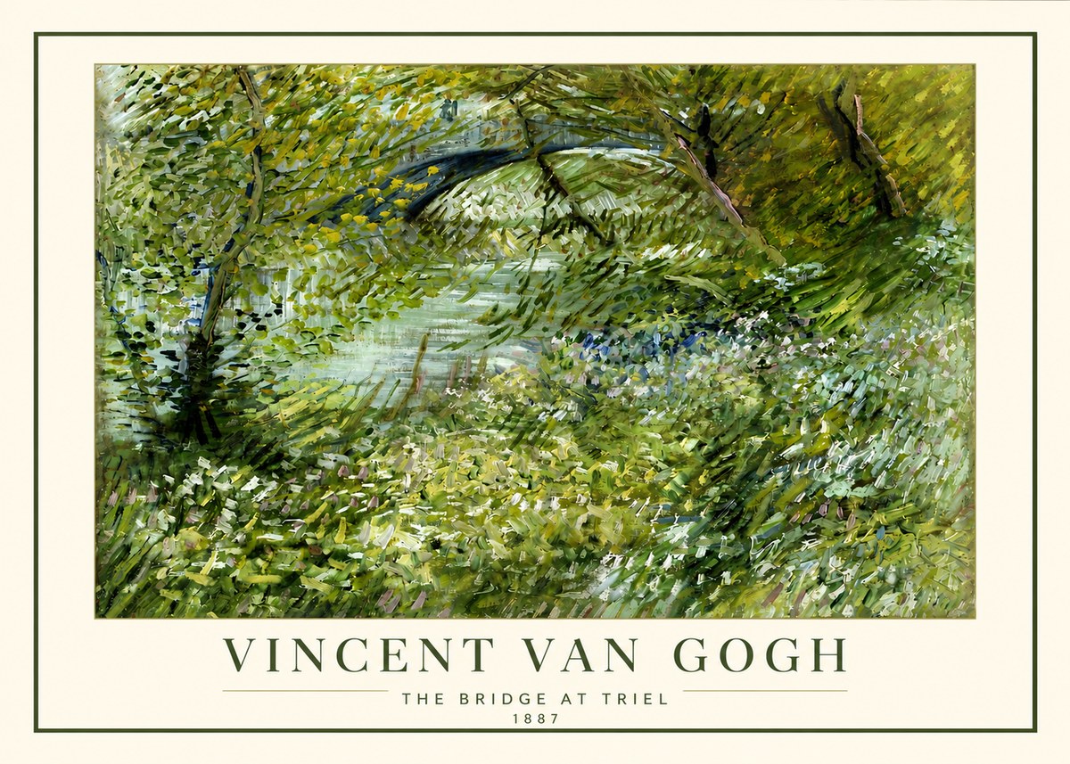 Van Gogh The Bridge at Triel No4 - Poszter