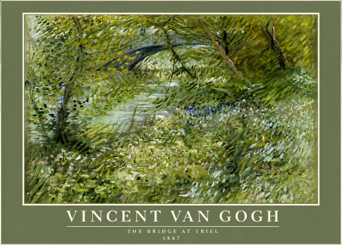 Van Gogh The Bridge at Triel No6 - Poszter