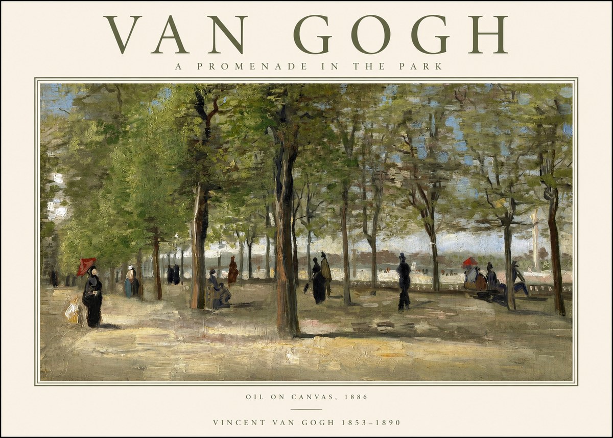 Van Gogh A Promenade in the Park No1 - Poszter