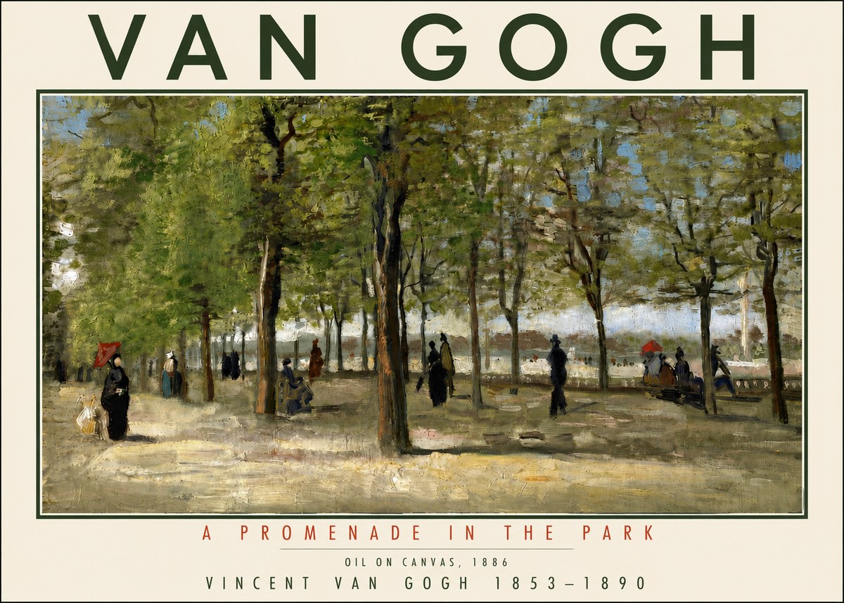 Van Gogh A Promenade in the Park No4 - Poszter