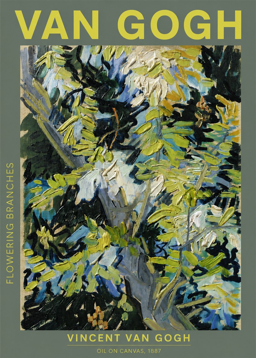 Van Gogh Flowering Branches No2 - Poszter