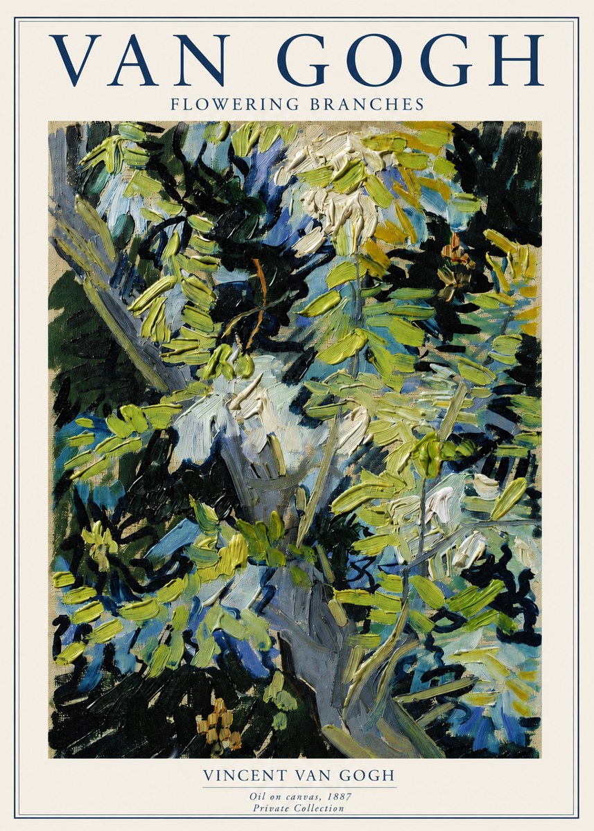 Van Gogh Flowering Branches No3 - Poszter