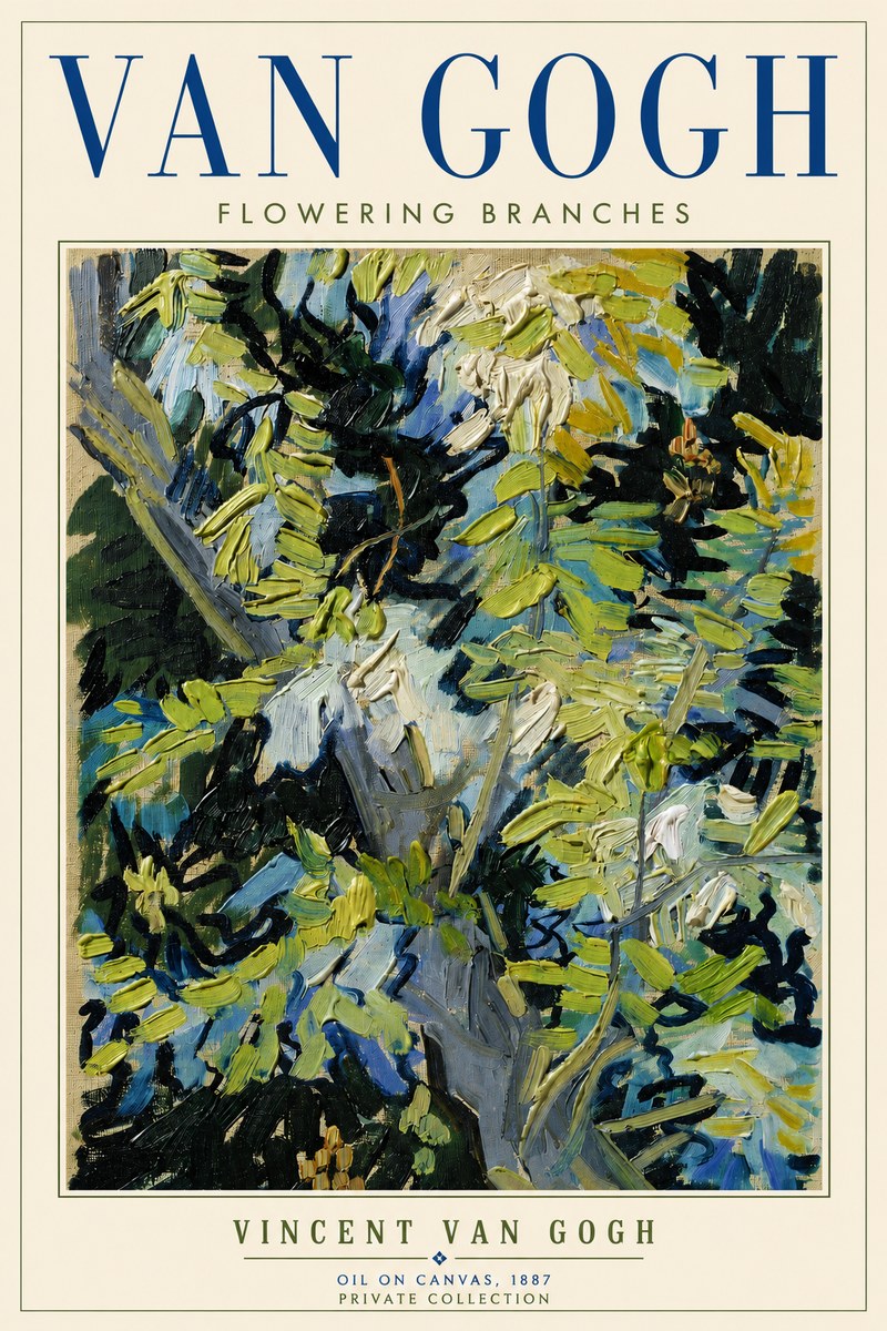 Van Gogh Flowering Branches No4 - Poszter
