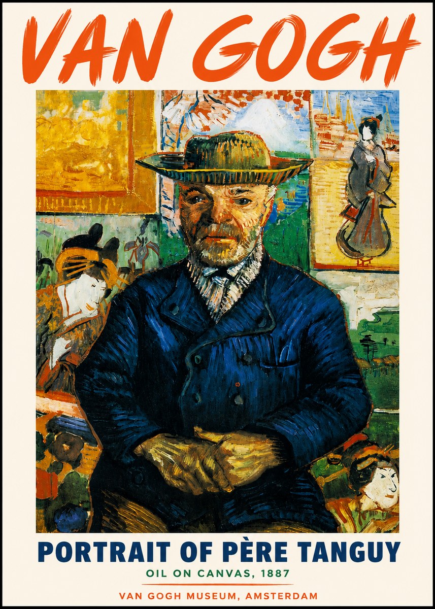Van Gogh Portrait of Père Tanguy II No3 - Poszter