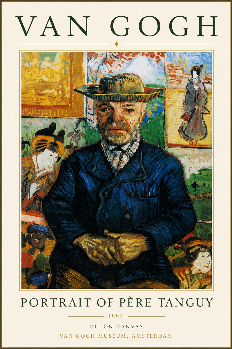 Van Gogh Portrait of Père Tanguy II No4 - Poszter