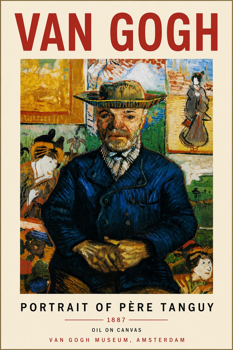 Van Gogh Portrait of Père Tanguy II No6 - Poszter