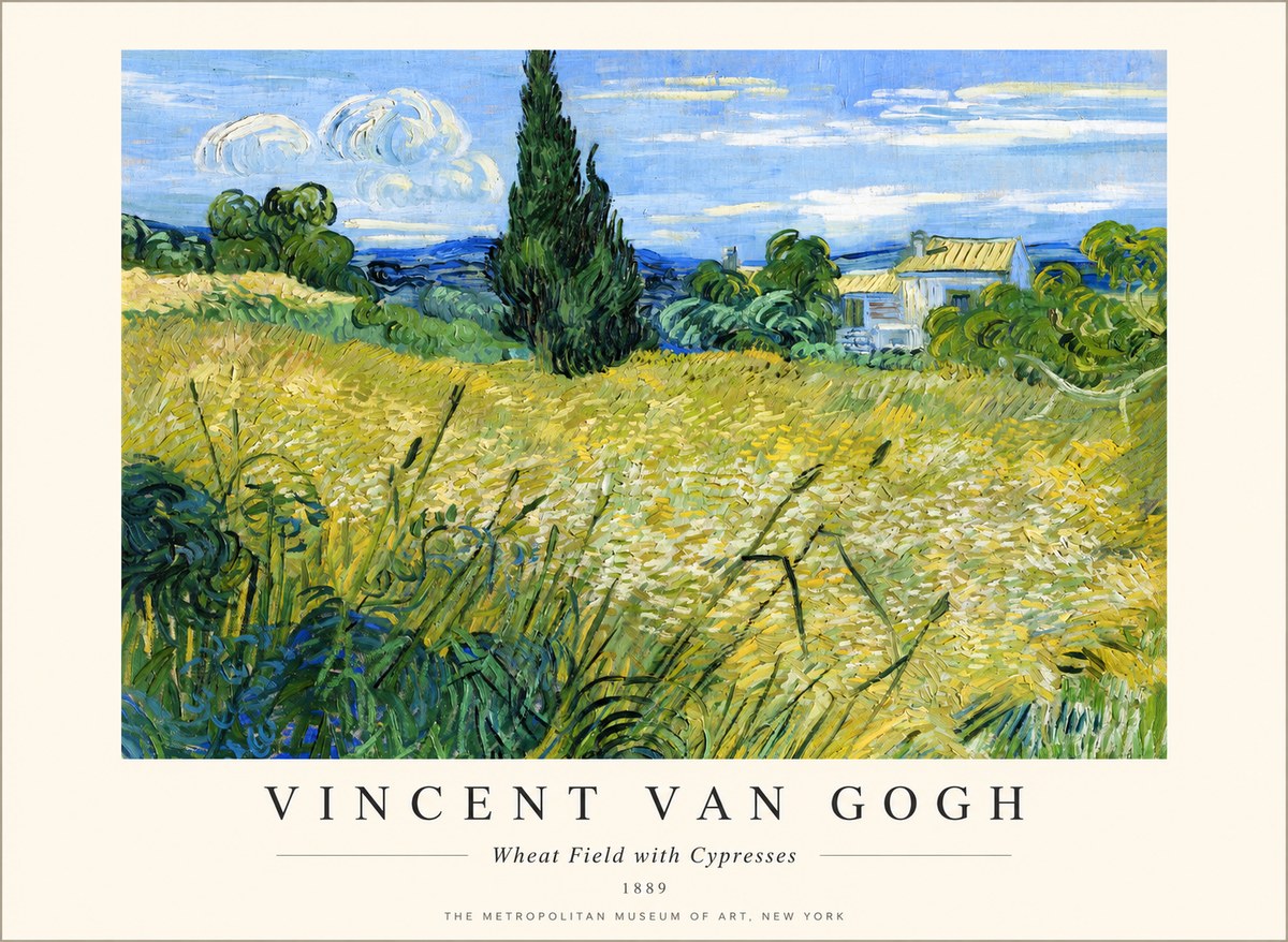 Van Gogh Wheat Field with Cypresses No2 - Poszter