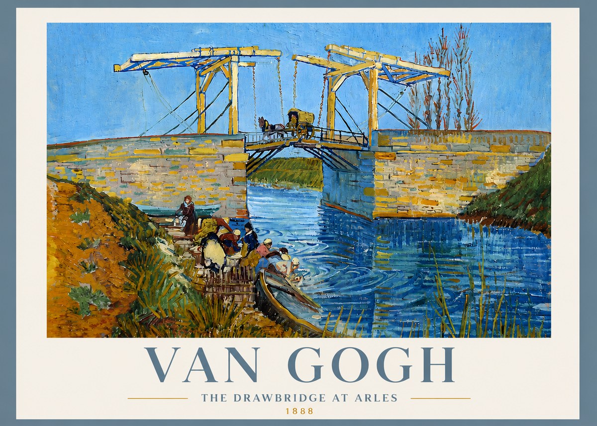 Van Gogh The Drawbridge at Arles I No4 - Poszter