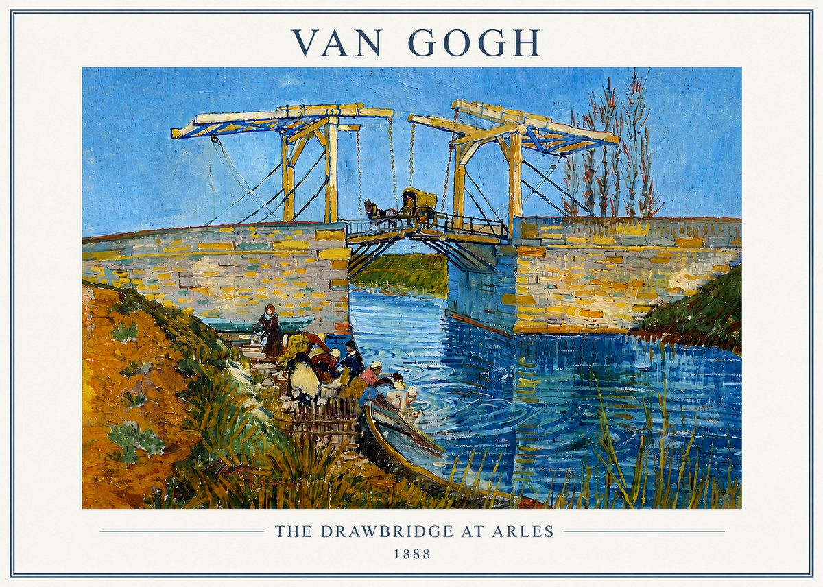 Van Gogh The Drawbridge at Arles I No6 - Poszter