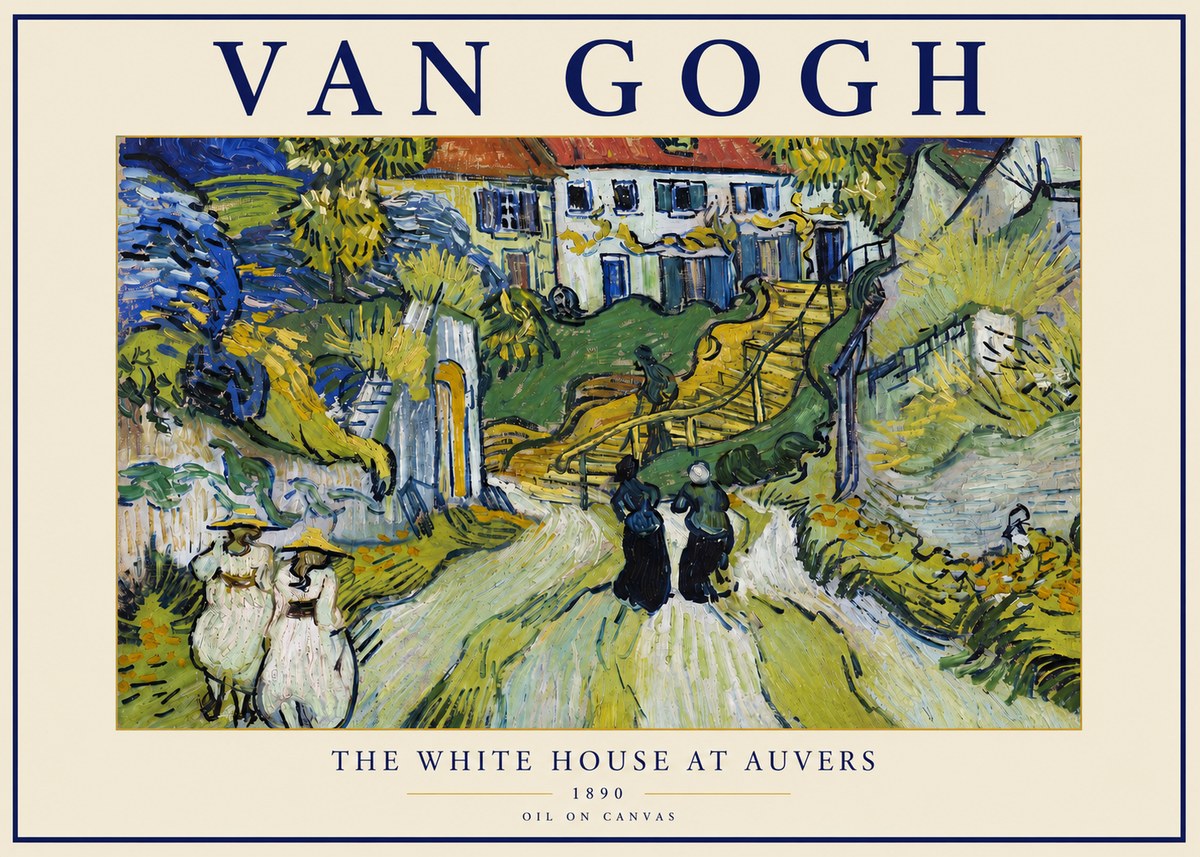 Van Gogh The White House at Auvers No3 - Poszter
