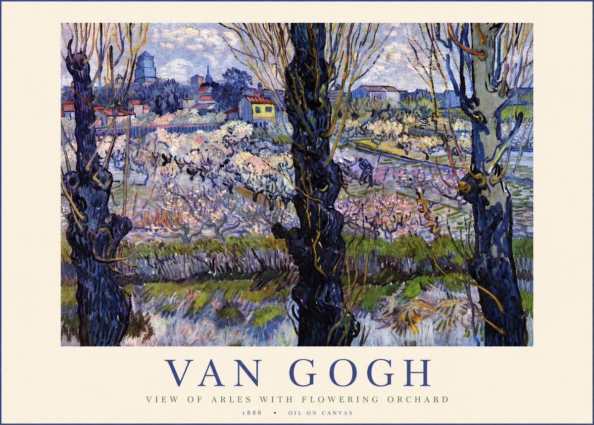 Van Gogh View of Arles with Flowering Orchard No1 - Poszter