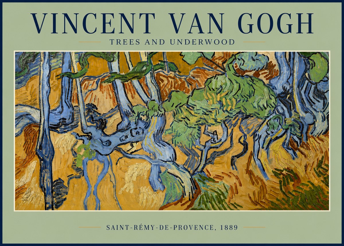 Van Gogh Trees and Underwood No2 - Poszter