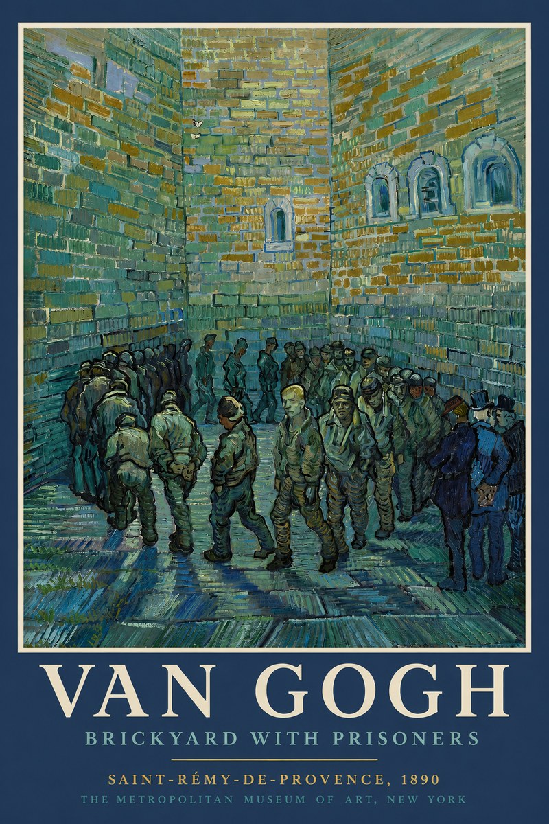 Van Gogh Brickyard with Prisoners No2 - Poszter
