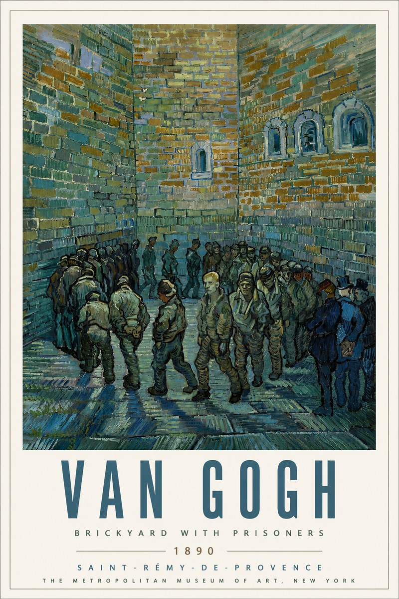 Van Gogh Brickyard with Prisoners No4 - Poszter