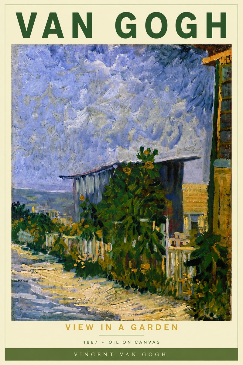 Van Gogh View in a Garden No2 - Poszter